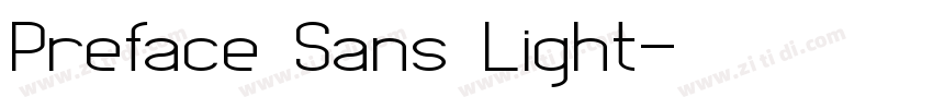 Preface Sans Light字体转换